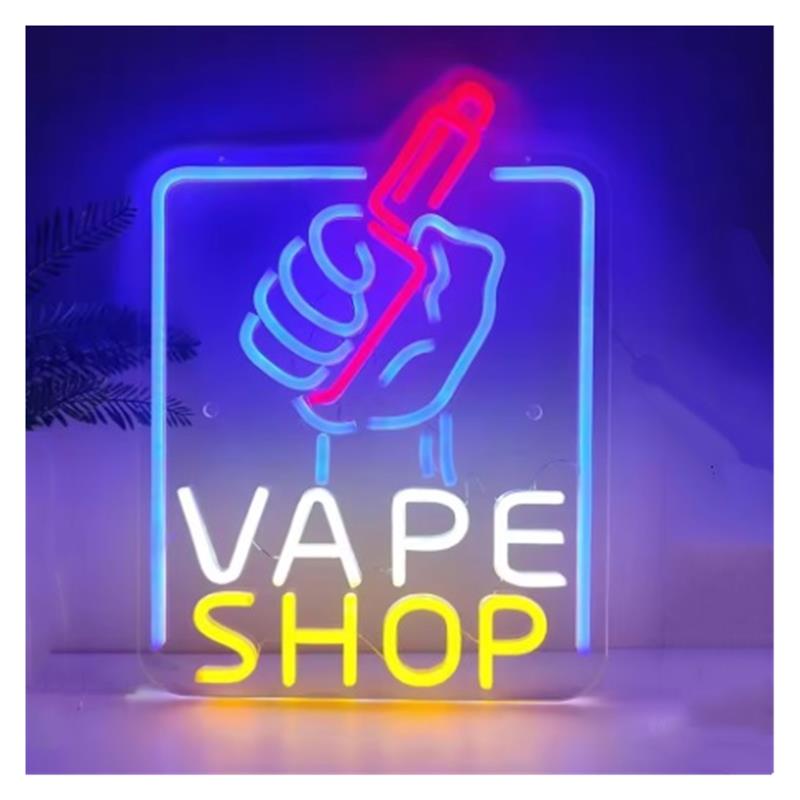 Vaping Store - Letreiro Neon Vape Shop com LED